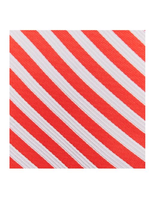 Jacob Alexander Christmas Candy Cane Red White Stripe Boys' Suspenders and Prep Neck Tie Set