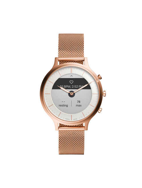 Fossil Hybrid Smartwatch HR - Charter Rose Gold Stainless Steel Mesh