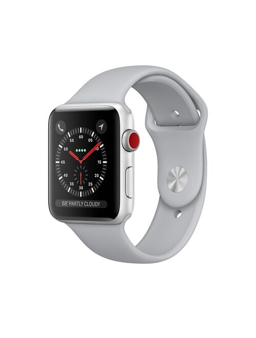 Refurbished Apple Watch - Series 3 - 42mm - Silver Aluminum Case - Fog Sport Band