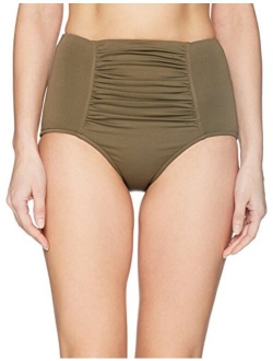 Women's High Waisted Full Coverage Bikini Bottom Swimsuit