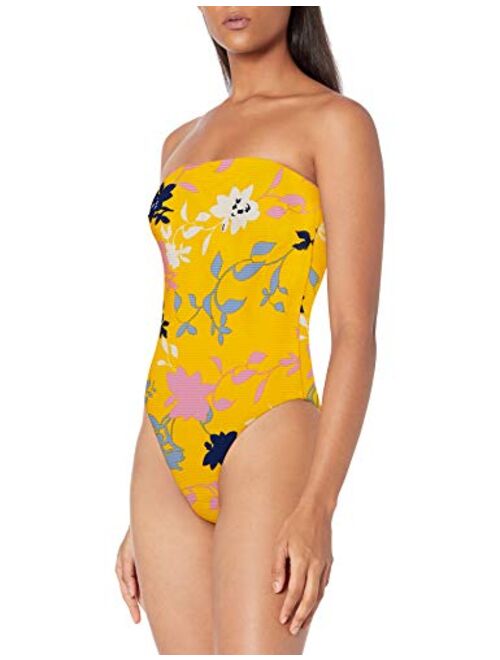 Seafolly Women's Bandeau One Piece Swimsuit with High Cut Leg