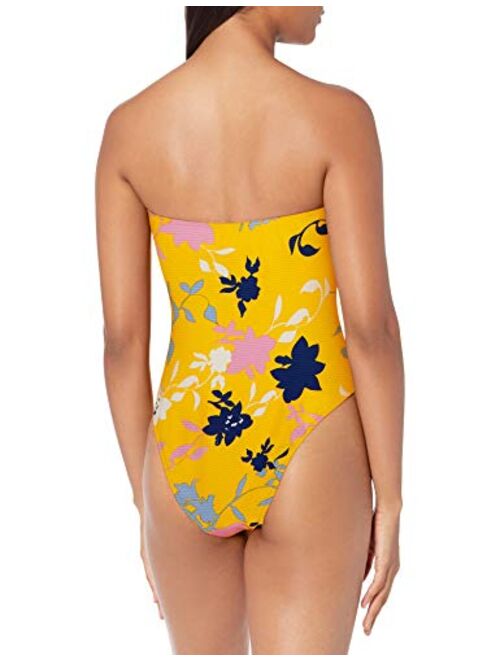 Seafolly Women's Bandeau One Piece Swimsuit with High Cut Leg