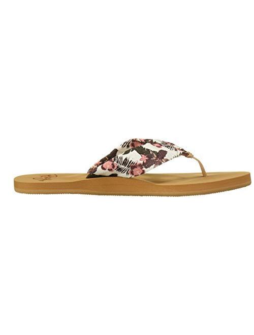Roxy Women's Paia Knotted Sandal Flip-Flop red 10 M US