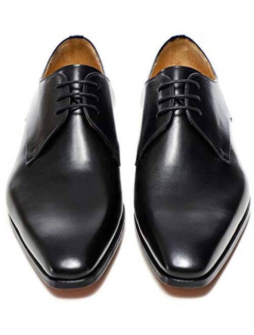 Magnanni Men's Leather Derby Paros Shoes Black