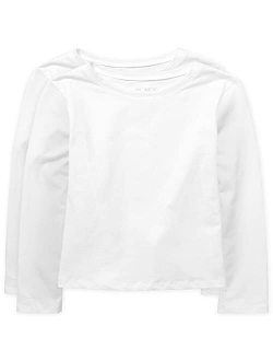 Girls' Long Sleeve Solid T-Shirt 2 Pack Set