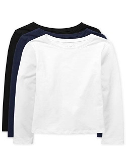 Girls' Long Sleeve Solid T-Shirt 2 Pack Set