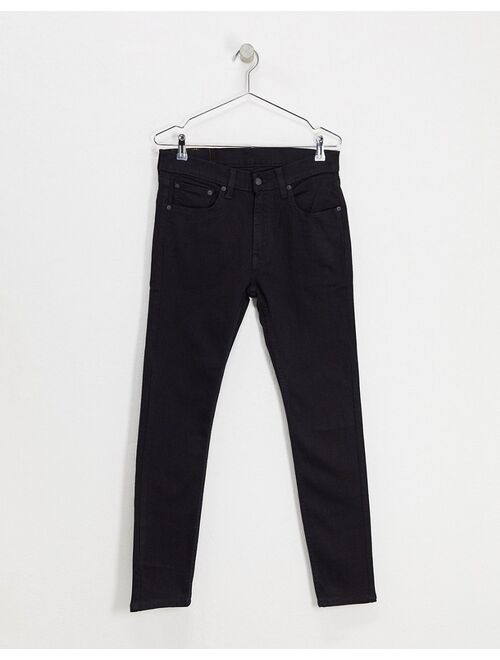 Levi's Youth 519 super skinny fit hi-ball roll jeans in stylo advanced stretch black