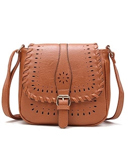 Forestfish Ladies' Vintage Hollow Crossbody Bag Shoulder Bag Purse with Adjustable Shoulder Strape