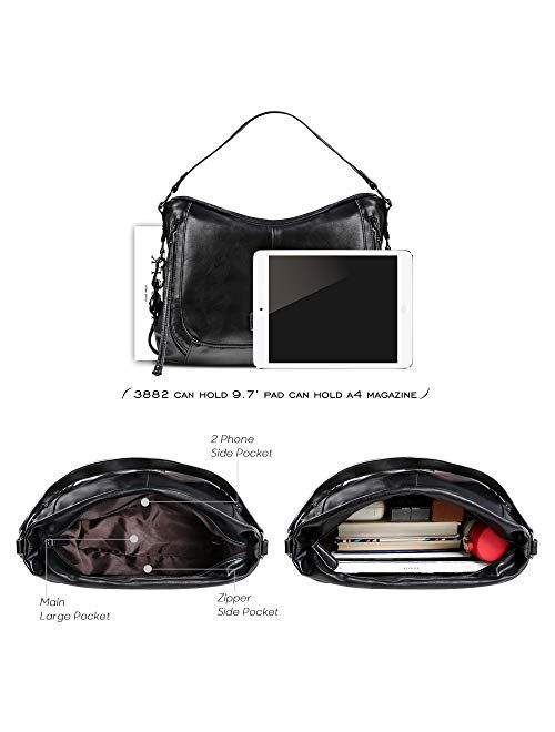 Nico Louise Women Soft Leather Hobo Handbags Shoulder Purse Ladies Casual Crossbody Satchel Bag