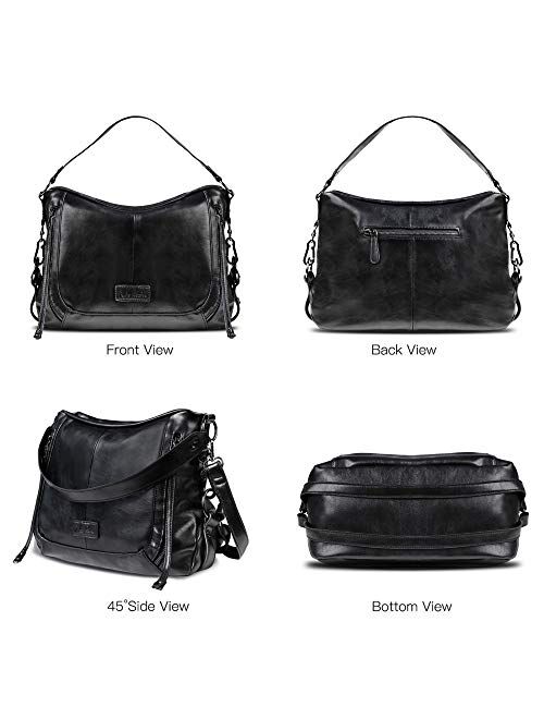 Nico Louise Women Soft Leather Hobo Handbags Shoulder Purse Ladies Casual Crossbody Satchel Bag