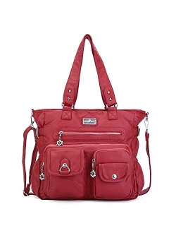 Angelkiss Purses Handbags for Women PU Tote Satchel Bags for Women Pockets Shoulder Bags XS160500