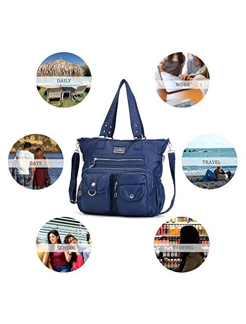 Angelkiss Purses Handbags for Women PU Tote Satchel Bags for Women Pockets Shoulder Bags XS160500