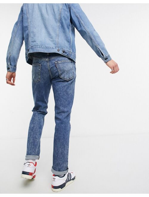 Levi's 511 slim fit jeans in road dust flex stretch dark indigo worn in mid wash
