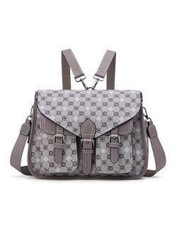 ZOCAI Women's Crossbody Purse Backpack Convertible PU Leather Design Satchel Bag
