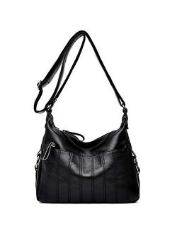 Women Small Leather Crossbody Shoulder Bag Lightweight Cell Phone Wallet Purse Satchel Bags