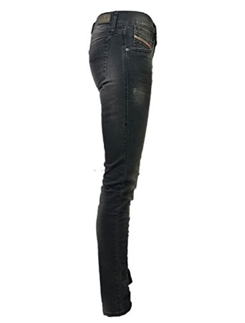 Diesel Womens Stretch Jeans Getlegg 0607Z Slim Skinny Grey Used Look