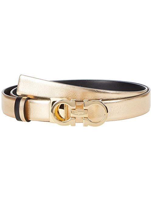 Salvatore Ferragamo Gancini Icona Metal Adjustable and Reversible Belt