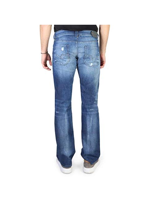 Diesel Larkee Pantaloni Straight Fit Dark Treated Blue Wash Denim Jeans