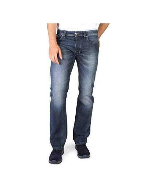 Diesel Larkee Pantaloni Straight Fit Dark Treated Blue Wash Denim Jeans
