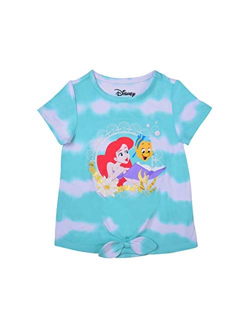 Disney Girl's Little Mermaid Short Sleeves Tee Shirt for Kids, Ariel Graphic Print