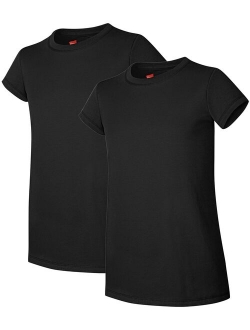 Girls Basic Short Sleeve T-Shirts, 2-Pack, Sizes 4-16