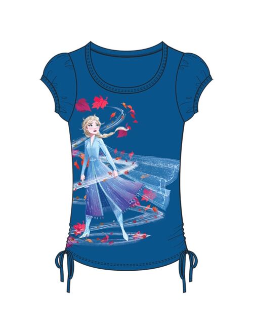 Disney Girls Frozen II Fall Wind Spin Elsa Side Tie Top Blue X-Small