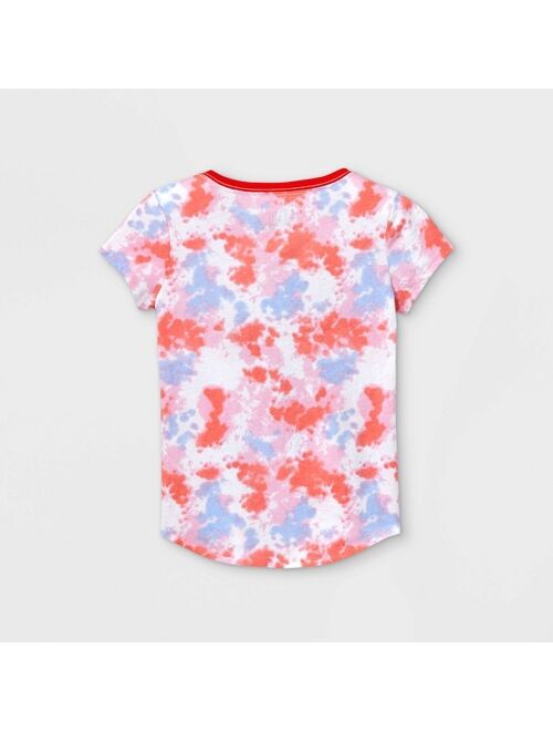 Girls' Disney Minnie Mouse Tie-Dye Short Sleeve Graphic T-Shirt