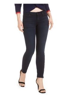 Black Denim Solid Mid-rise Skinny Jeans