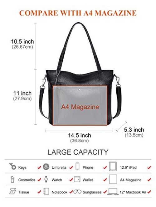 Handbags for Women Genuine Leather Shoulder Handbags Large Hobo Tote Bag By OVER EARTH