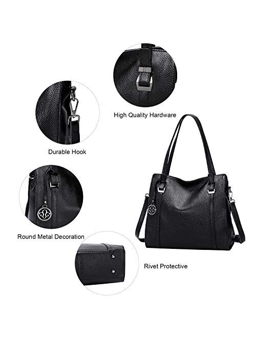OVER EARTH Women's Purses and Handbags Genuine Leather Shoulder Bag Tote Purses for Ladies