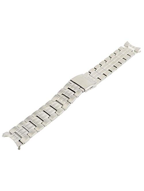 Seiko Stainless Steel Push Button Fold-Over Clasp 20mm Solar Watch Bracelet