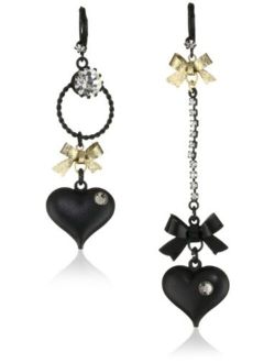 Heart/Bow Drop Earrings