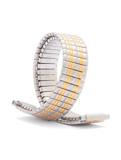 Ladies Twist-O-Flex Expansion Replacement Watch Band Gold, Silver and Dual Tone Straight End 10-14mm