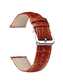 BINLUN Genuine Leather Watch Bands Women Men Quick Release Leather Watch Straps Replacement with 12 Colors Option (10mm, 12mm, 14mm, 15mm, 16mm, 17mm, 18mm, 19mm, 20mm, 2