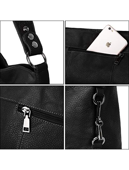 YALUXE Genuine Leather Shoulder Bag Stylish Womens Crossbody Travel Top-Handle