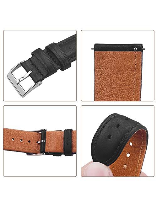 Tag Heuer EACHE Quick Release Leather Watch Bands For Men Women,Full Grain Italy Leather Watch Straps More Colors &Size ,Full Side-Wrapped Durable Leather Watch Bands