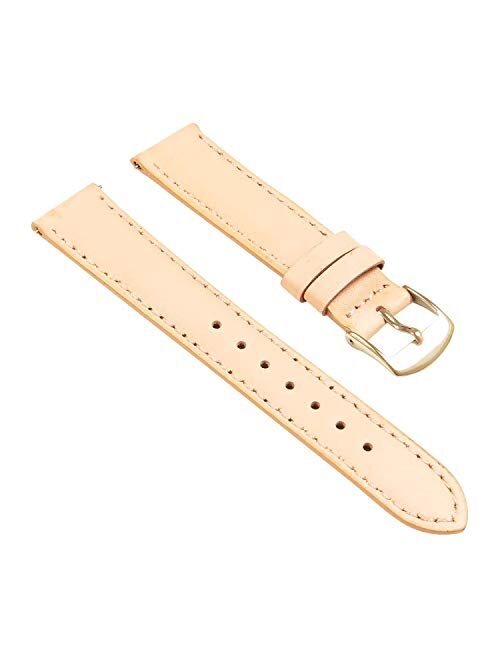 StrapsCo Classic Women's Leather Quick Release Watch Band Strap - Choose Your Color/Length - 8mm 10mm 12mm 14mm 16mm 18mm 20mm 22mm 24mm
