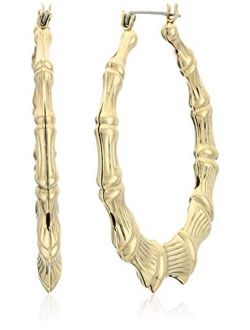 Large Bamboo Hoop Earrings