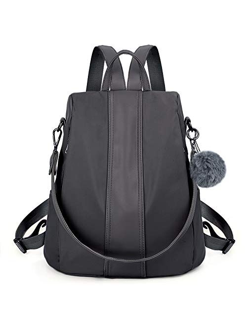 UTO Fashion Backpack Anti-Theft Rucksack School College Bookbag Shoulder Purse Nylon/PU Leather Version