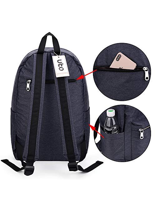 UTO Backpack for Women Men Water Resistant Lightweight Travel College School Bookbag Unisex Shoulder Bag