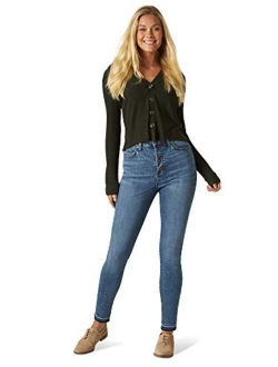 Women's Slim Fit High Rise with Button Fly & Released Hem Jean