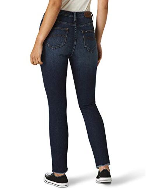Lee Women's Slim Fit High Rise with Button Fly & Released Hem Jean