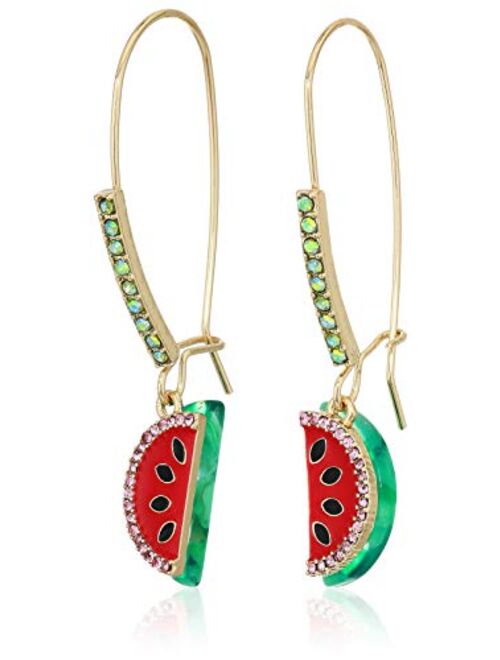Betsey Johnson Watermelon Dangle Earrings