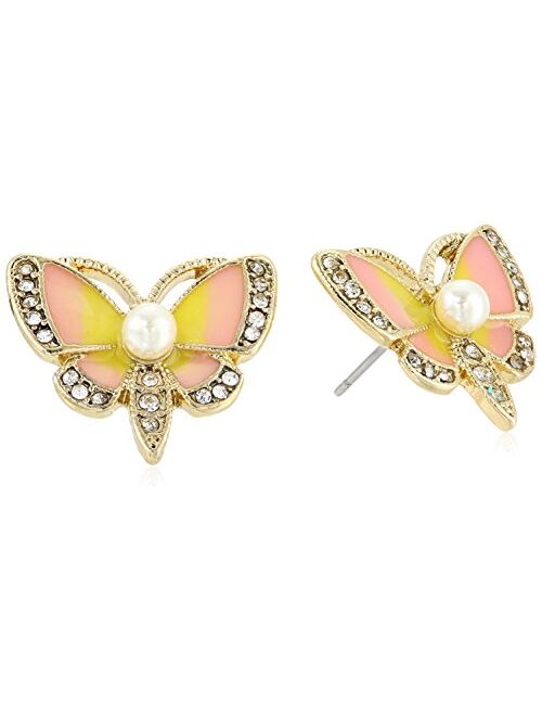 Betsey Johnson Butterfly Stud Earrings