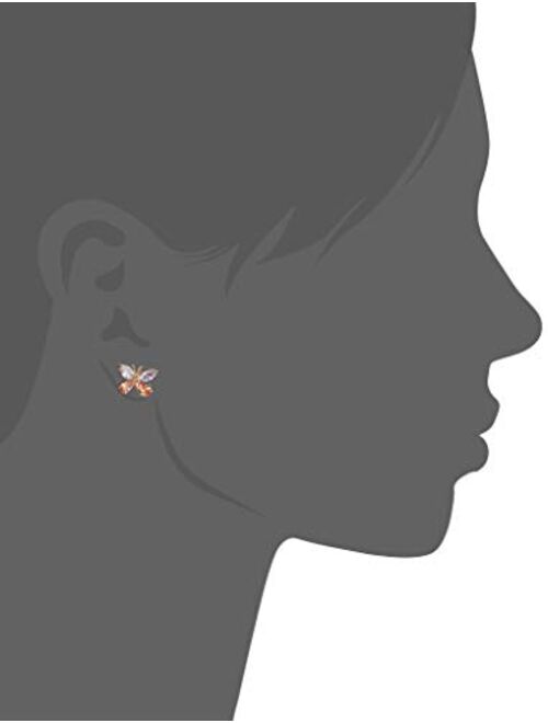 Betsey Johnson CZ Butterfly Stud Earrings