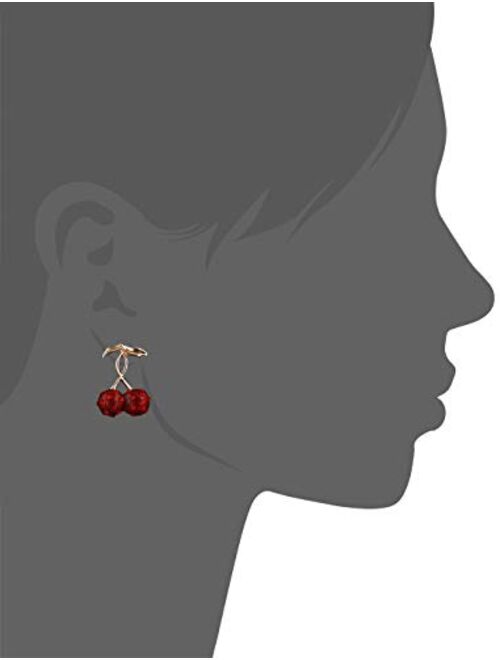 Betsey Johnson Cherry Stud Earrings Set