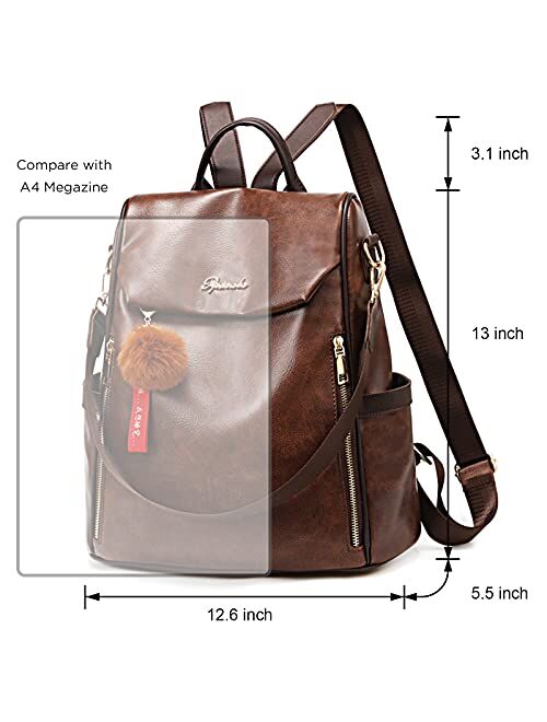 Women Backpack Purse Multipurpose Travel Bag Leather Backpack Shoulder Bag foe Girls