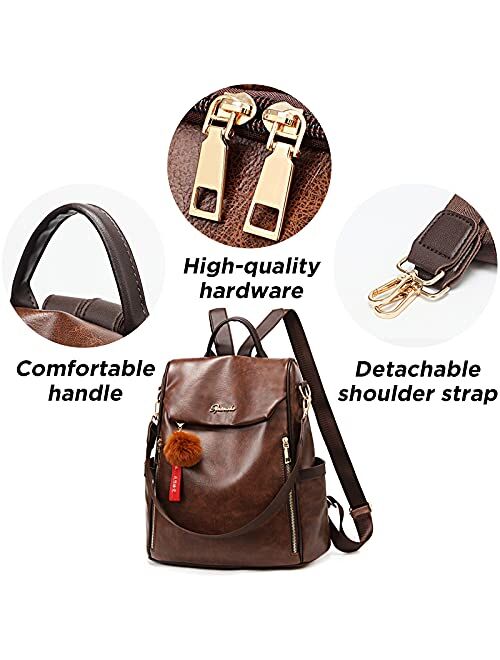 Women Backpack Purse Multipurpose Travel Bag Leather Backpack Shoulder Bag foe Girls