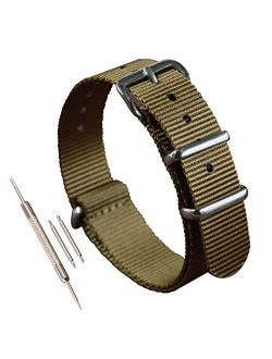 MZBUTIQ Thin Nylon Watch Strap Band Replacement(10-24mm)