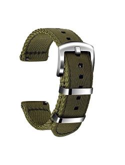 Ullchro Nylon Watch Strap Replacement Canvas Watch Band Military Army Men Women - 18mm, 20mm, 22mm, 24mm Watch Bracelet with Stainless Steel Silver Buckle